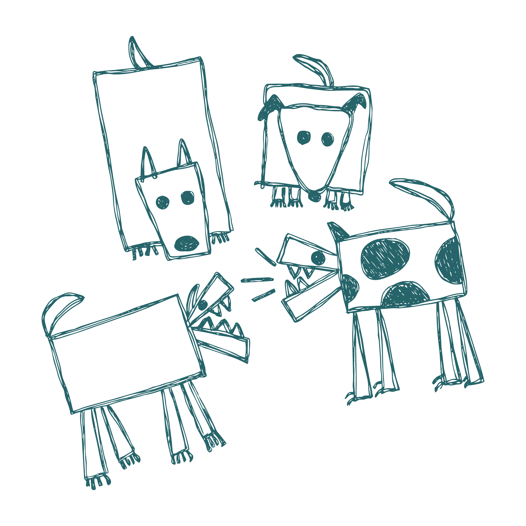 dogs teal dogs teal
